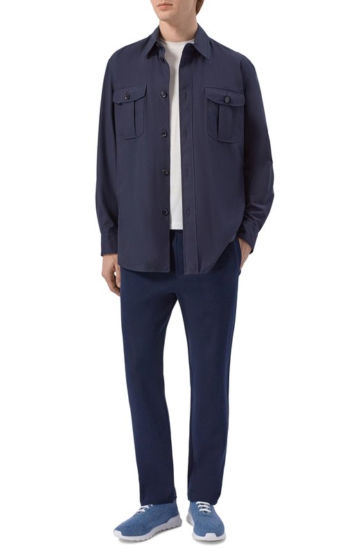 Текстильные кроссовки Kiton USSFITSN0115102 Синий  USSFITSN0115102 Фото 2