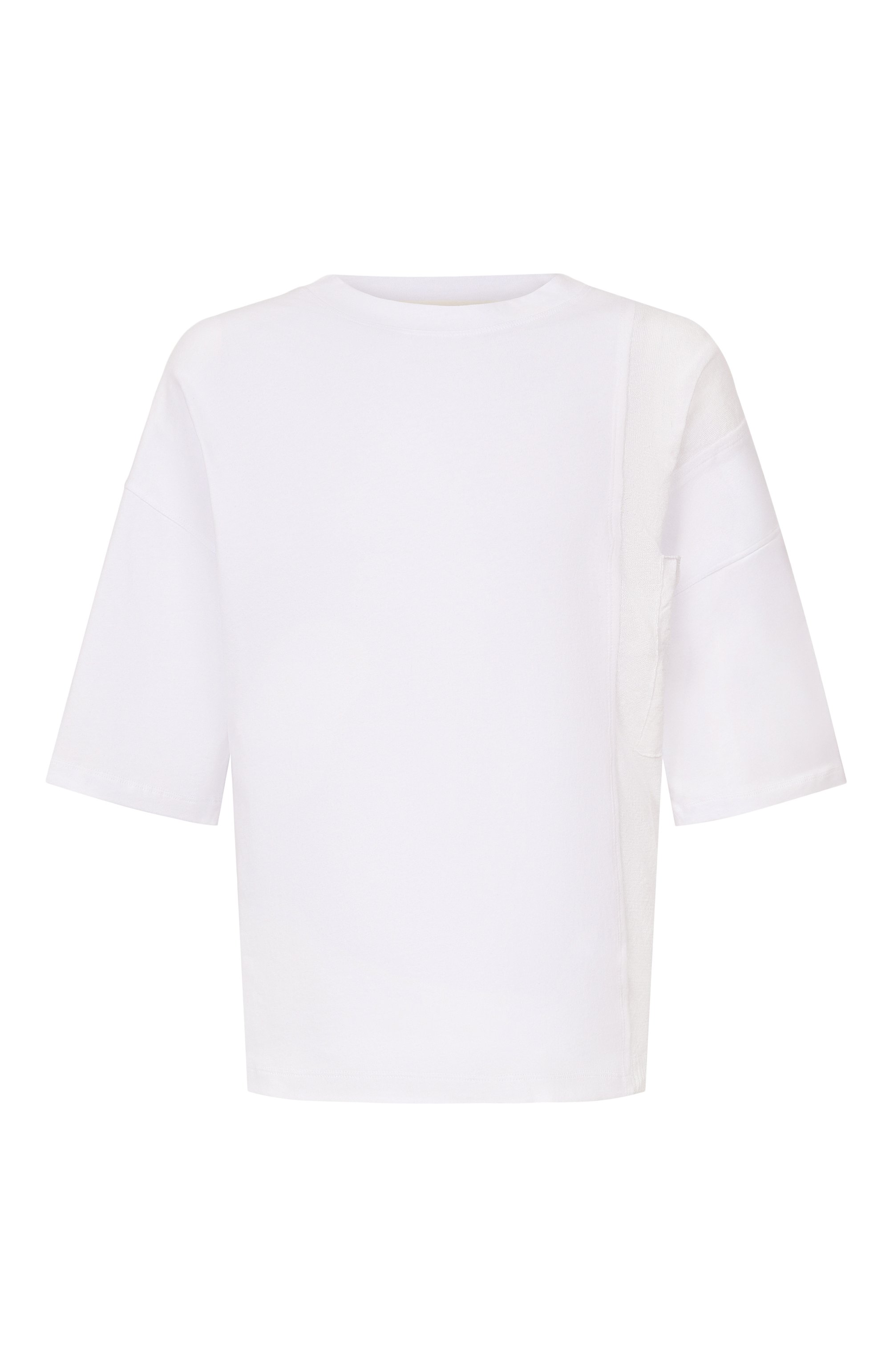 Хлопковая футболка ISABEL BENENATO белого цвета по цене 46050 руб., арт. UJ21S26, фото 1 Хлопковая футболка ISABEL BENENATO, арт. UJ21S26, фото 1