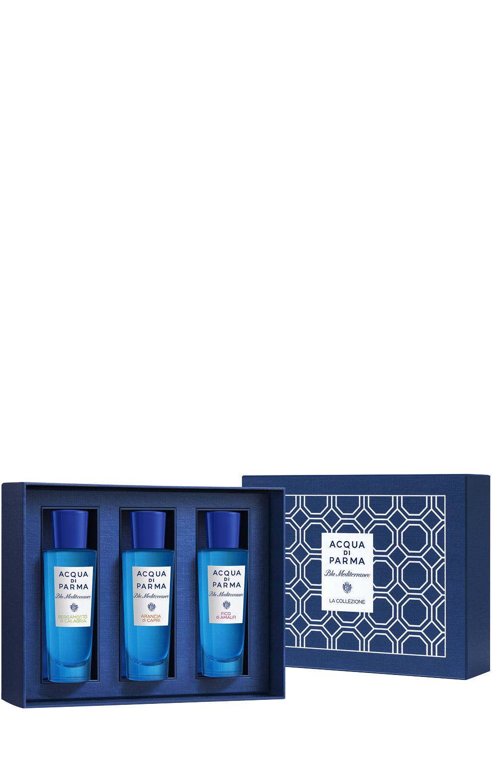 Набор blu mediterraneo: fico, arancia, bergamotto ACQUA DI PARMA бесцветного цвета по цене 9860 руб., арт. 57141, фото 1 Набор blu mediterraneo: fico, arancia, bergamotto ACQUA DI PARMA, арт. 57141, фото 1