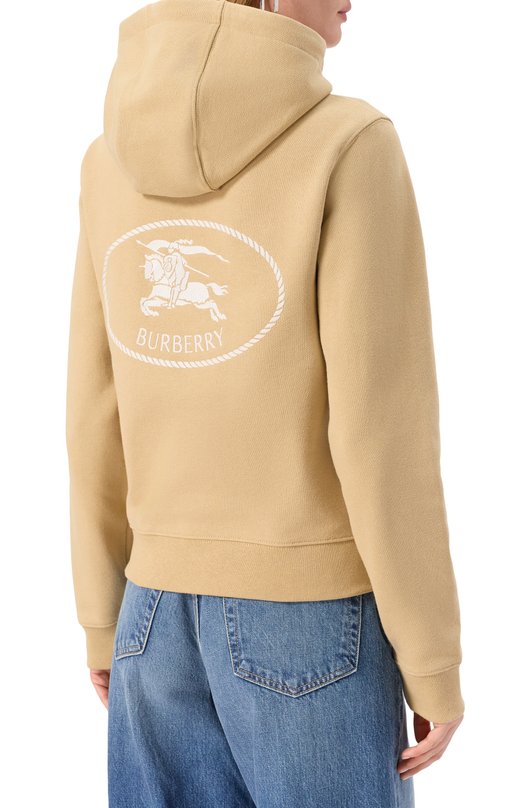 Хлопковая толстовка Burberry 8111668 Бежевый  8111668 Фото 4