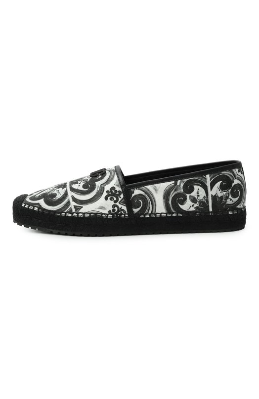 Текстильные эспадрильи Dolce & Gabbana A50730/AD506 Чёрно-белый  A50730/AD506 Фото 4