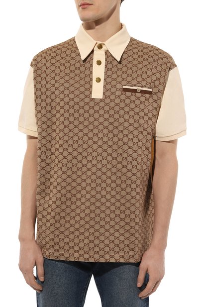 Хлопковое поло GUCCI, арт. 655435 XJDGE, фото 3