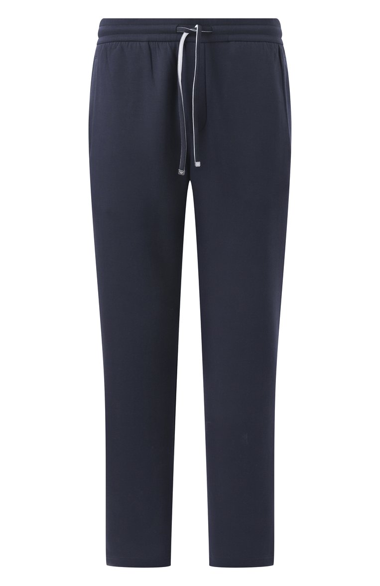 Мужские хлопковые брюки EMPORIO ARMANI темно-синего цвета, арт. 8N1PD8/1JHSZ | Фото 1 (Материал внешний: Хлопок, Синтетический материал; Длина (брюки, джинсы): Стандартные; Случай: Повседневный; Стили: Спорт-шик; Автоматизация ТО: Проставлено; Автоматизация состава: Проставлено)