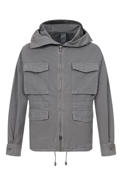 Мужская куртка из хлопка и льна TRANSIT, арт. CFUTRCE142