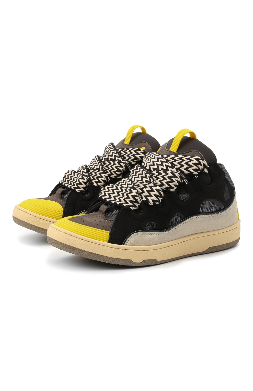 Комбинированные кеды LANVIN разноцветного цвета по цене 99350 руб., арт. FM-SKRK11-DRAG-H20, фото 1 Комбинированные кеды LANVIN, арт. FM-SKRK11-DRAG-H20, фото 1