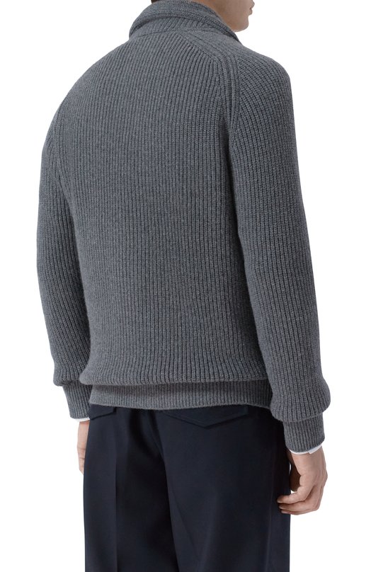 Кардиган из шерсти и кашемира Andrea Campagna M5625-6145FB Серый  M5625-6145FB Фото 4