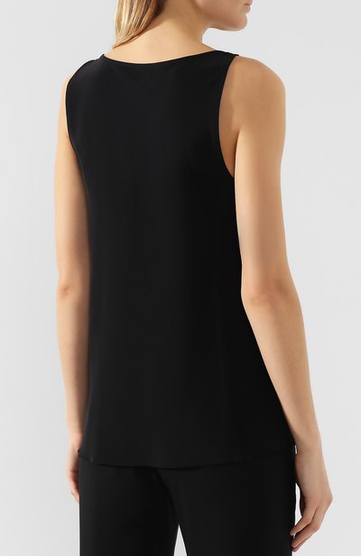 Шелковый топ RICK OWENS черного цвета по цене 33200 руб., арт. RP19S6131/SCR, фото 4 Шелковый топ RICK OWENS, арт. RP19S6131/SCR, фото 4