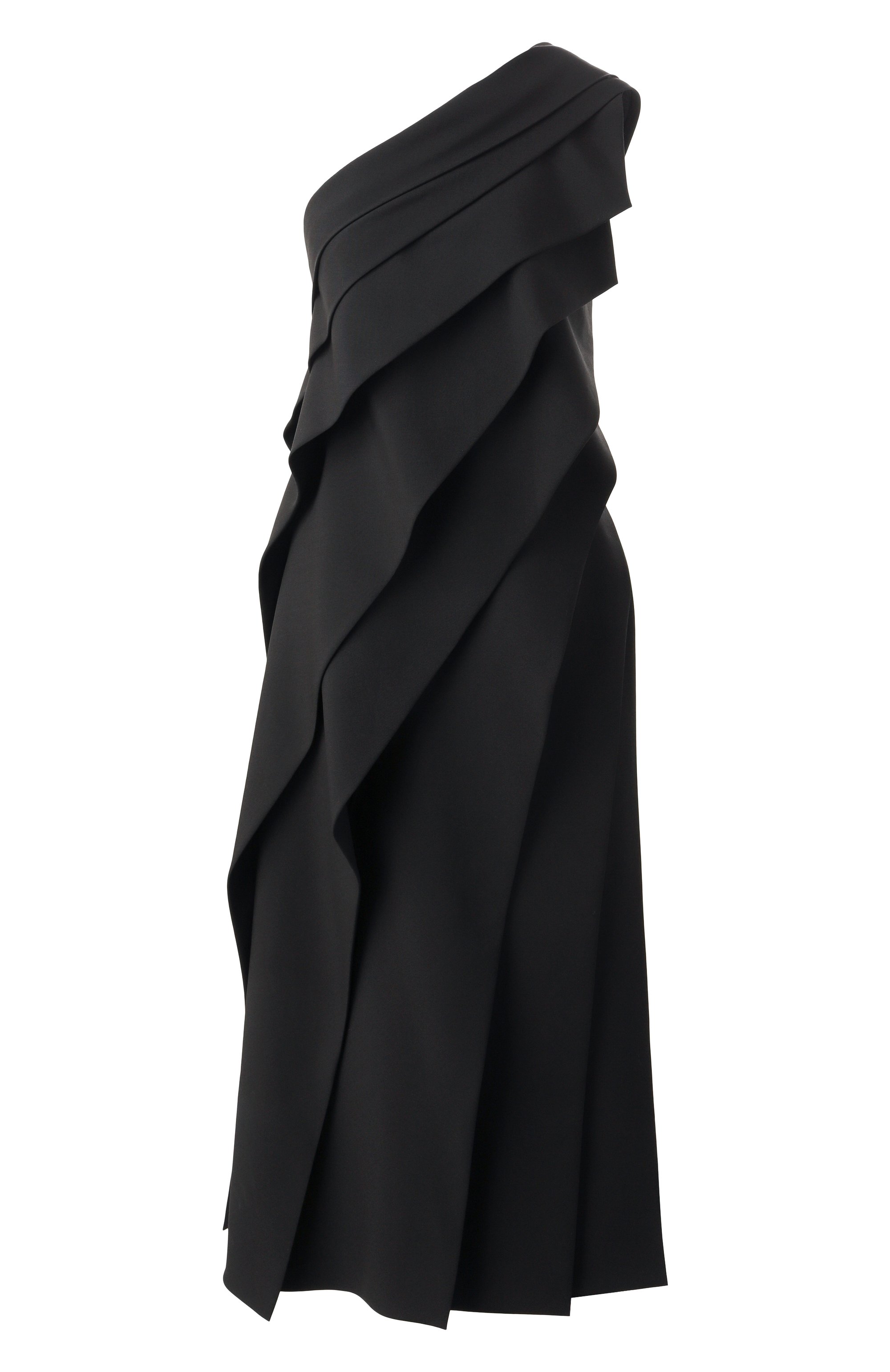 Шерстяное платье VALENTINO черного цвета по цене 1070000 руб., арт. 5B0VADS074B, фото 1 Шерстяное платье VALENTINO, арт. 5B0VADS074B, фото 1