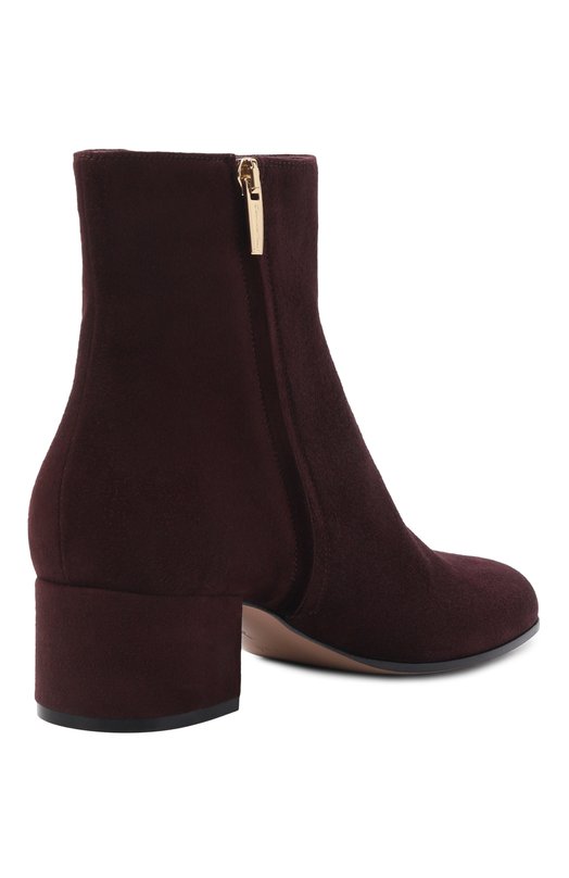 Замшевые ботильоны Joelle 45 Gianvito Rossi G73031.45RIC.CASB0UR Бордовый  G73031.45RIC.CASB0UR Фото 5