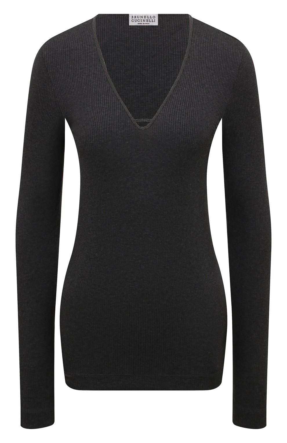 Хлопковый лонгслив BRUNELLO CUCINELLI, арт. MP902HC502, фото 1