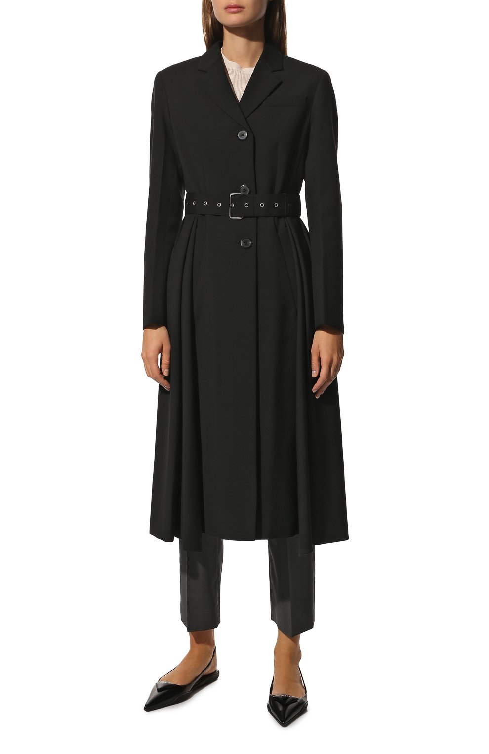 Шерстяное пальто PRADA, арт. P605OH-1XMY-F0002-211, фото 3