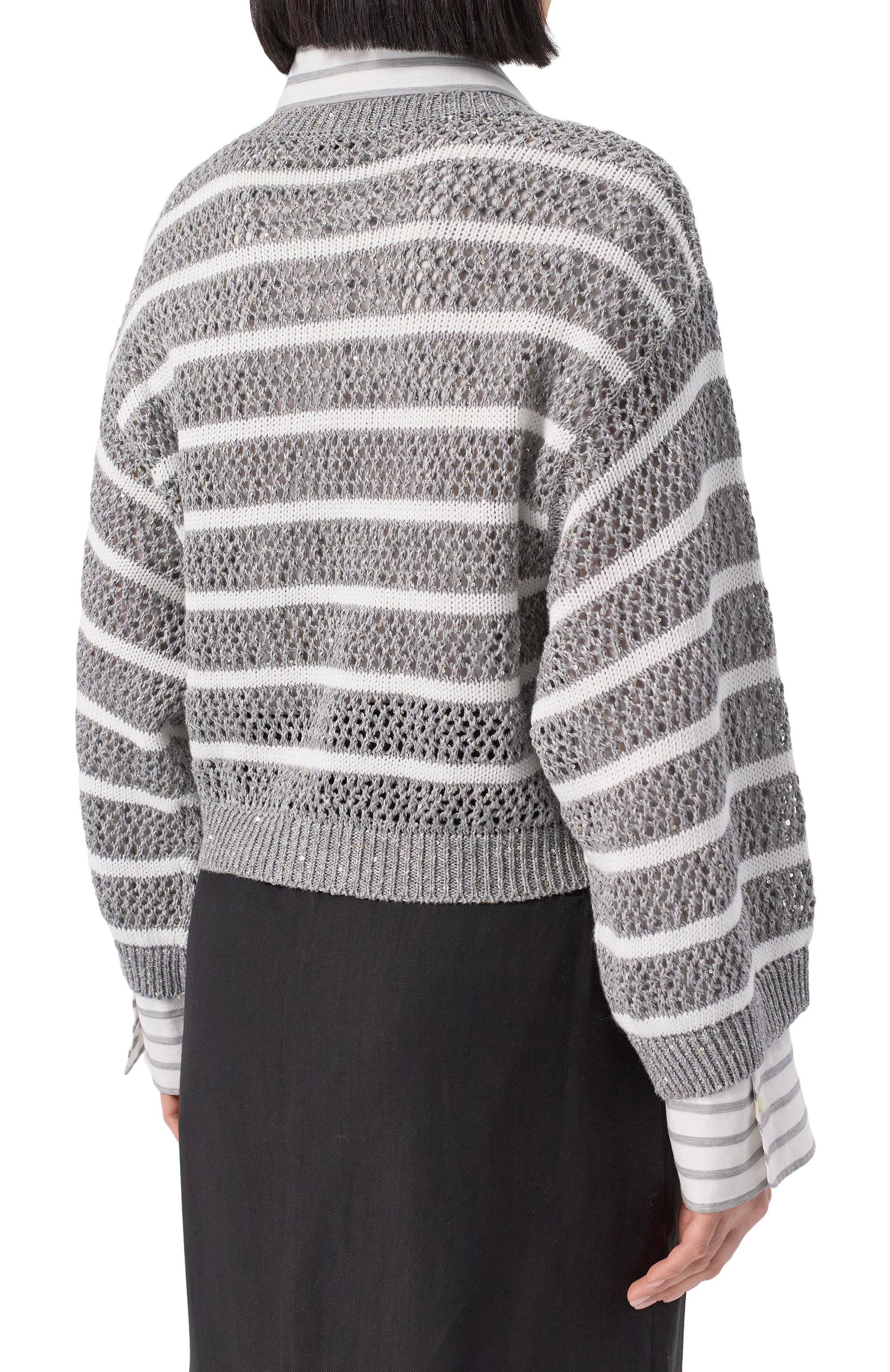 Льняной свитер BRUNELLO CUCINELLI, арт. MC0558900, фото 4