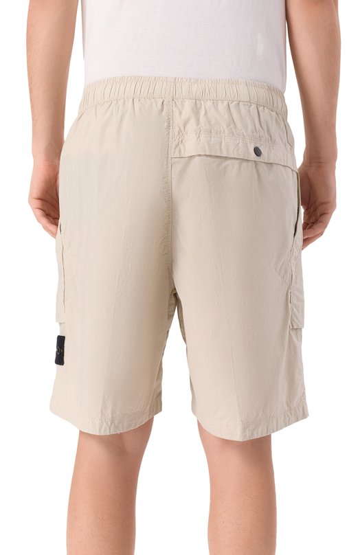 Хлопковые шорты Stone Island K1S15L100009-S0003 Бежевый  K1S15L100009-S0003 Фото 4
