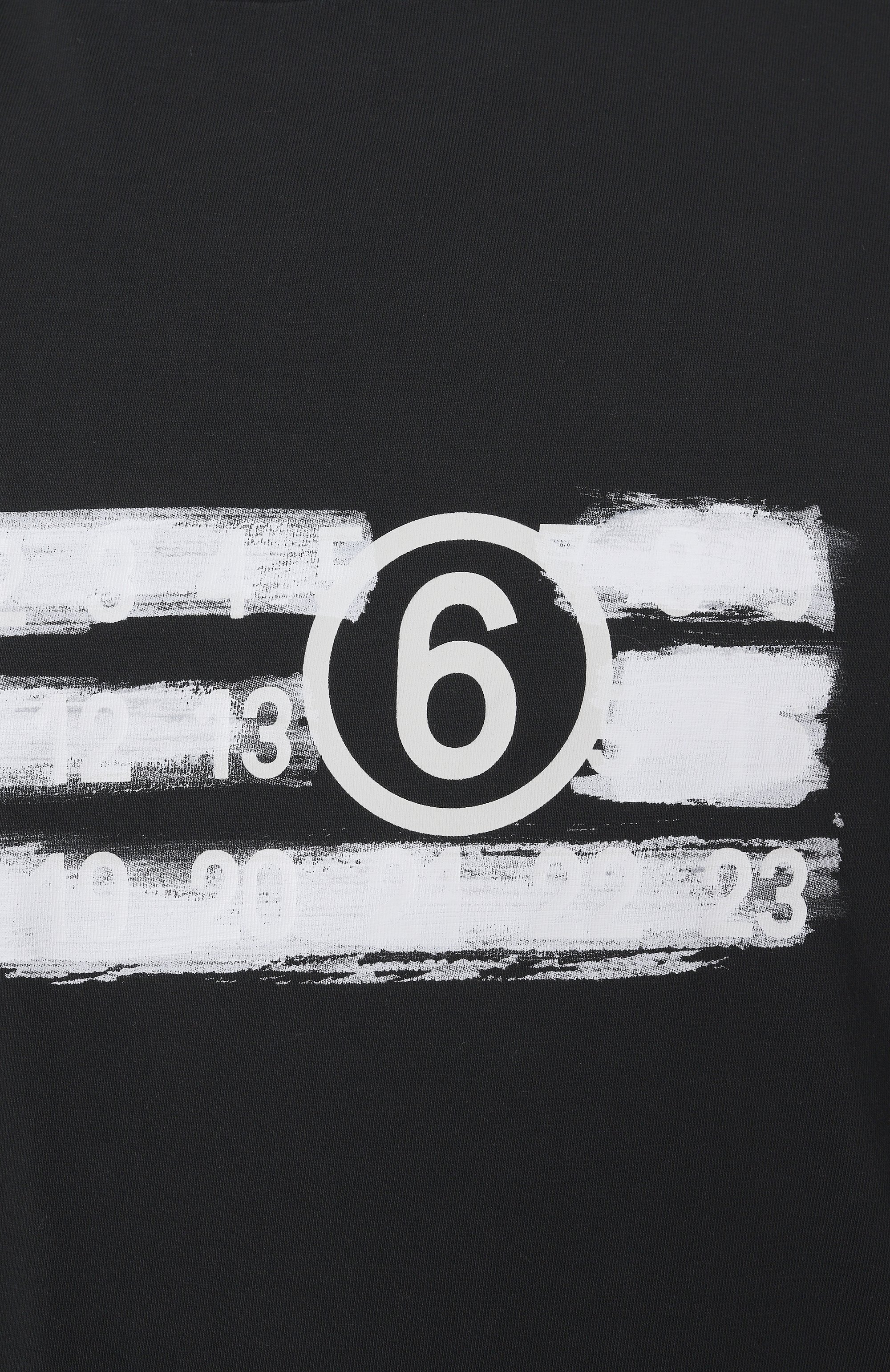 Хлопковая футболка MM6 черного цвета по цене 30950 руб., арт. SH2GC0023/M20115, фото 6 Хлопковая футболка MM6, арт. SH2GC0023/M20115, фото 6
