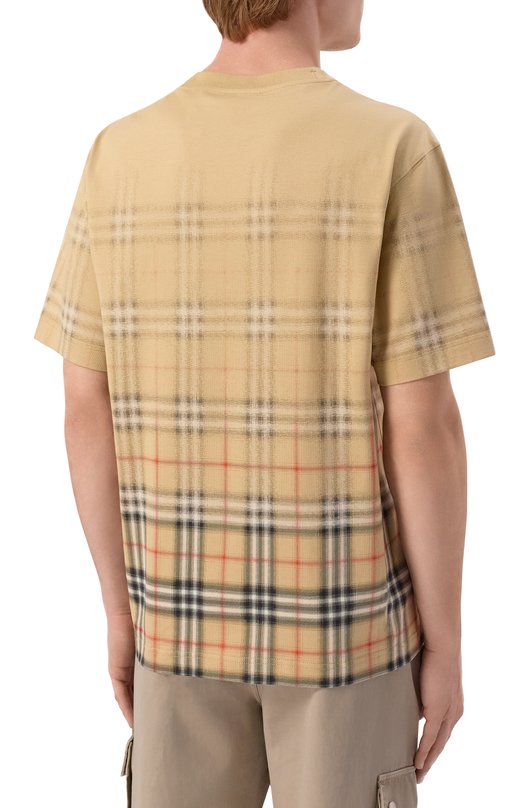 Хлопковая футболка Burberry 8119022 Бежевый  8119022 Фото 4
