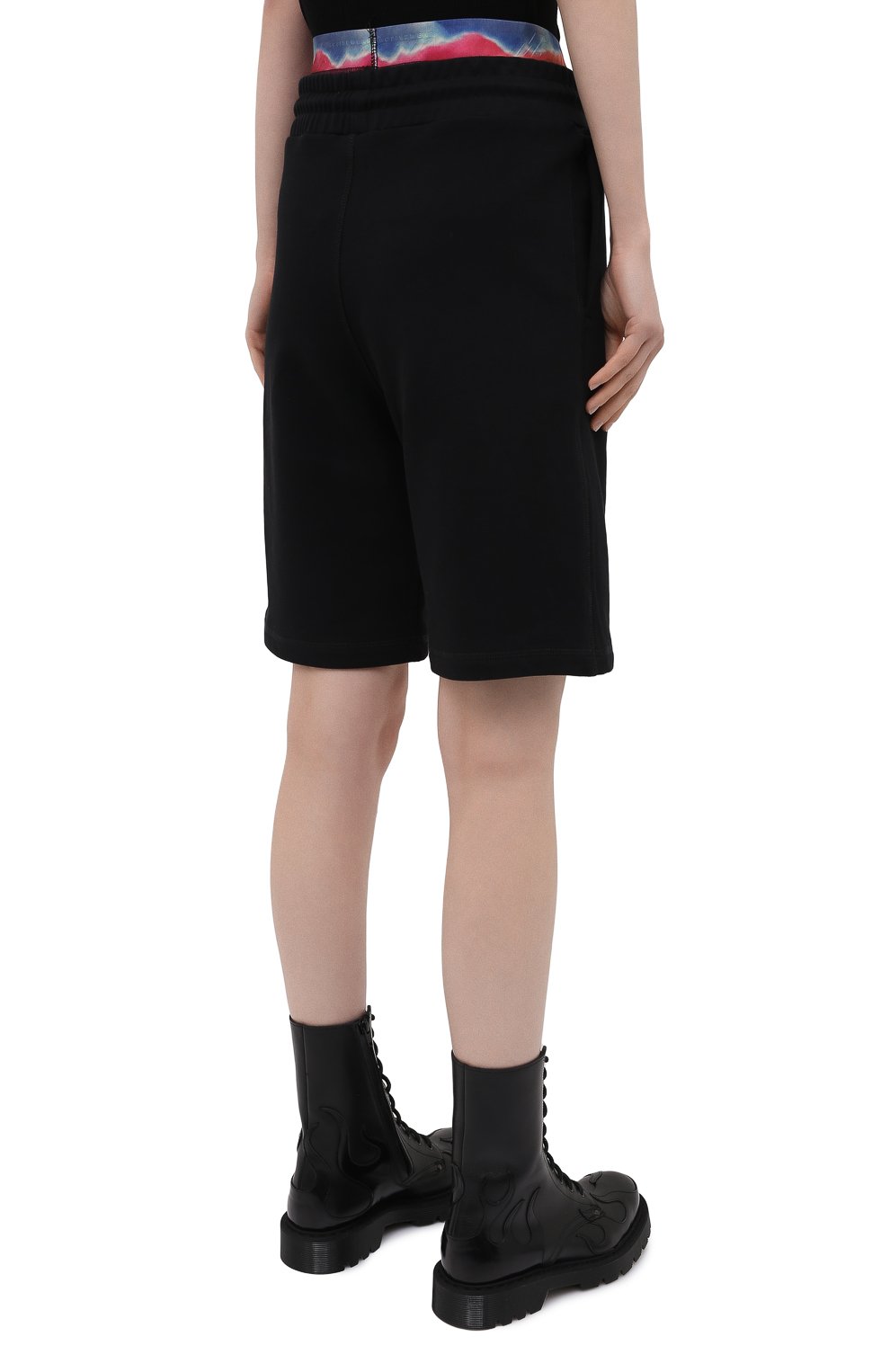 Хлопковые шорты MSGM черного цвета по цене 14150 руб., арт. 3045MDB01 217299, фото 4 Хлопковые шорты MSGM, арт. 3045MDB01 217299, фото 4