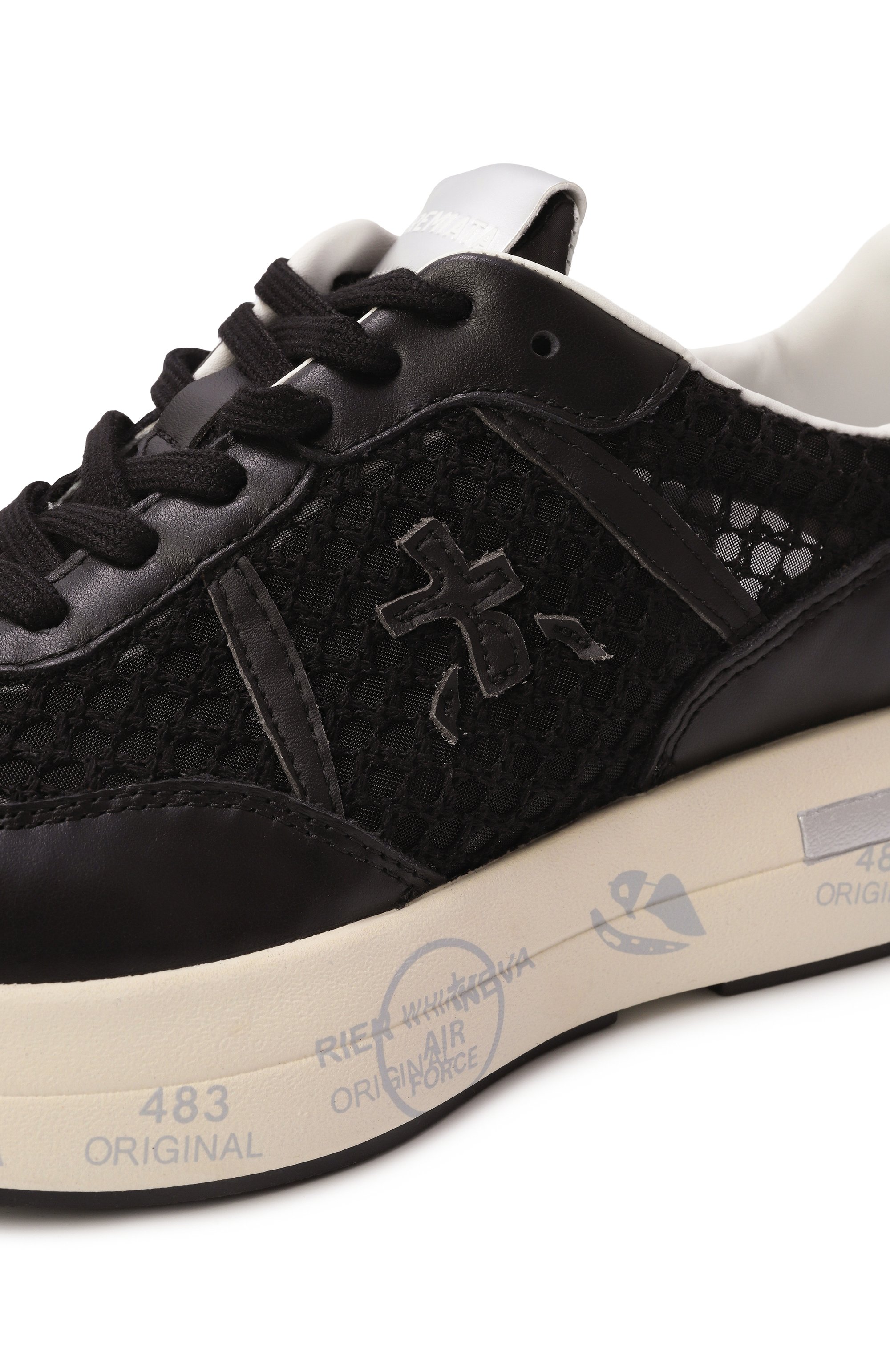 Женские черные комбинированные кроссовки cassie PREMIATA