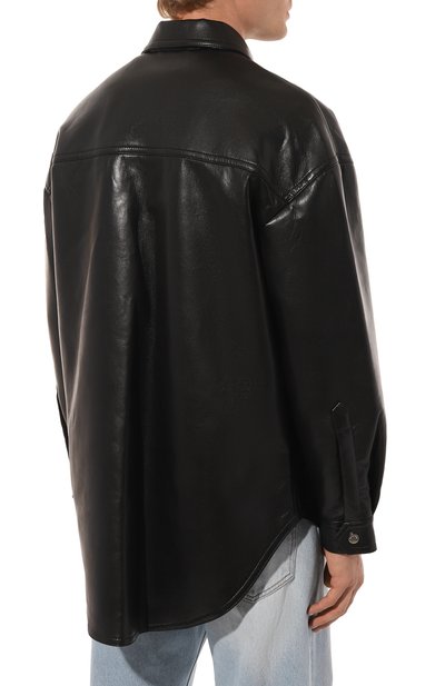 Куртка-рубашка NANUSHKA черного цвета по цене 113000 руб., арт. NU22CR0W00399, фото 4 Куртка-рубашка NANUSHKA, арт. NU22CR0W00399, фото 4