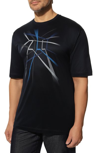 Хлопковая футболка ZILLI, арт. MBY-NT300-RAYZ1/MC02/62-66, фото 3