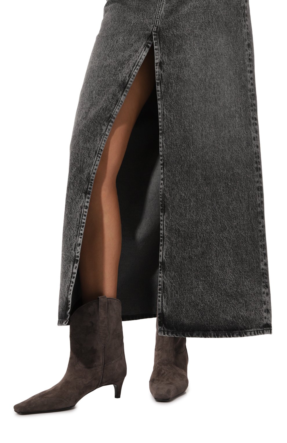 Замшевые казаки dana ERIKA CAVALLINI темно-коричневого цвета по цене 69950 руб., арт. P4WY34, фото 3 Замшевые казаки dana ERIKA CAVALLINI, арт. P4WY34, фото 3