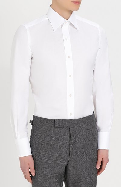 Хлопковая рубашка с итальянским воротником TOM FORD, арт. 2FT880/94S1JE, фото 3