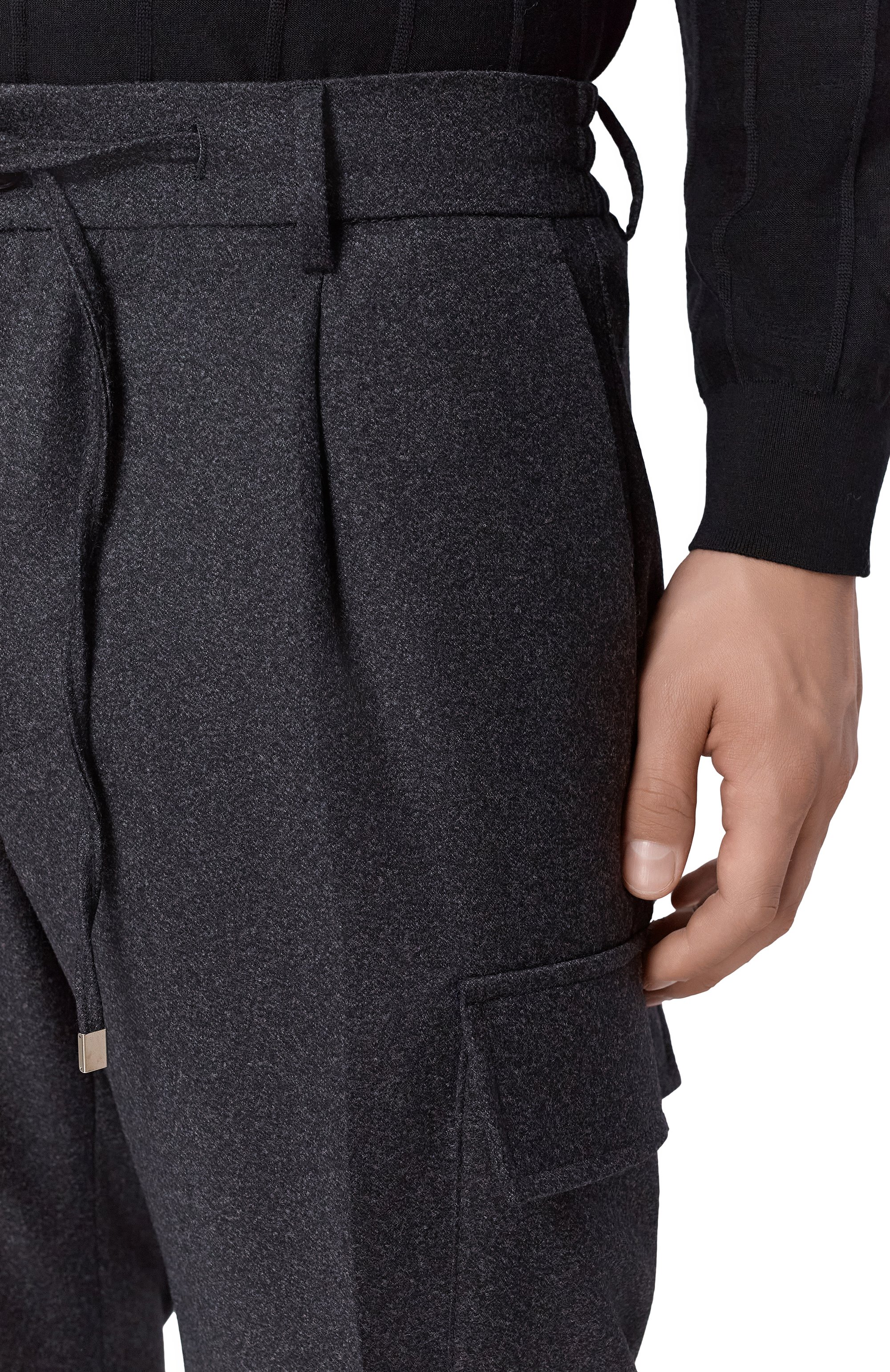 Шерстяные брюки-карго ANDREA CAMPAGNA темно-серого цвета по цене 68750 руб., арт. SPIAGGIA 1P CARG0/AN1514, фото 5 Шерстяные брюки-карго ANDREA CAMPAGNA, арт. SPIAGGIA 1P CARG0/AN1514, фото 5