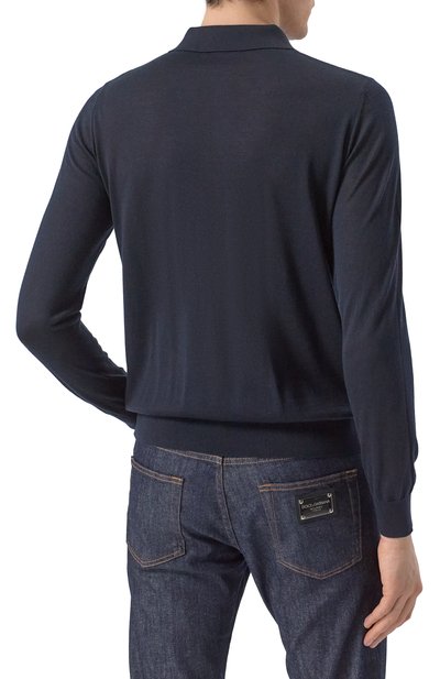Поло из кашемира и шелка ZILLI темно-синего цвета по цене 160500 руб., арт. KZP001M0330VM0U00, фото 4 Поло из кашемира и шелка ZILLI, арт. KZP001M0330VM0U00, фото 4