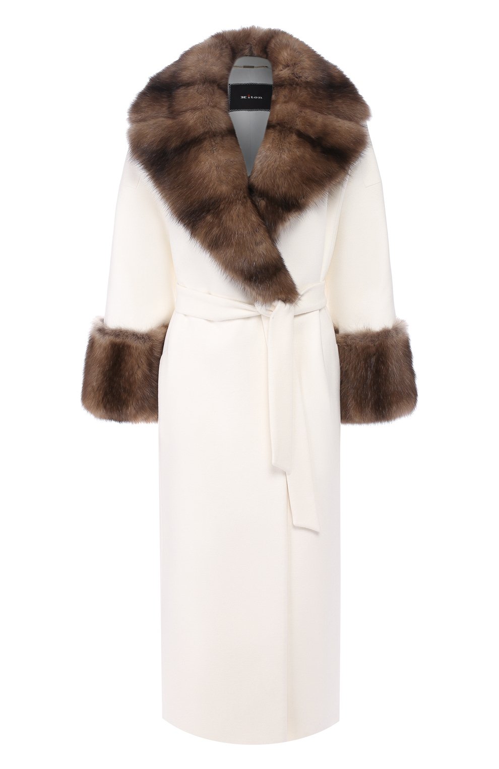 Пальто с меховой отделкой KITON, арт. D48613K05I38, фото 1
