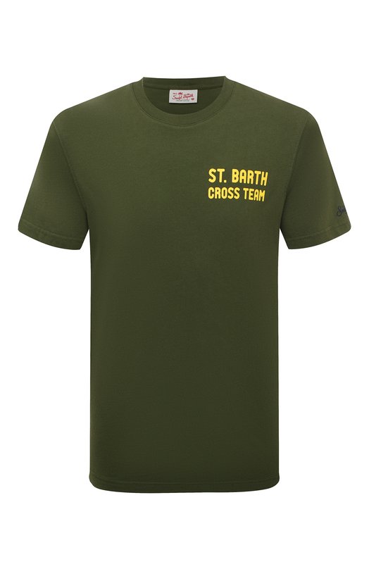 

Хлопковая футболка MC2 Saint Barth, Хаки