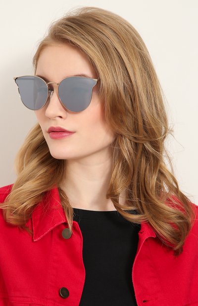 Солнцезащитные очки ALEXANDER MCQUEEN серого цвета по цене 15450 руб., арт. MQ0105SK 005, фото 2 Солнцезащитные очки ALEXANDER MCQUEEN, арт. MQ0105SK 005, фото 2