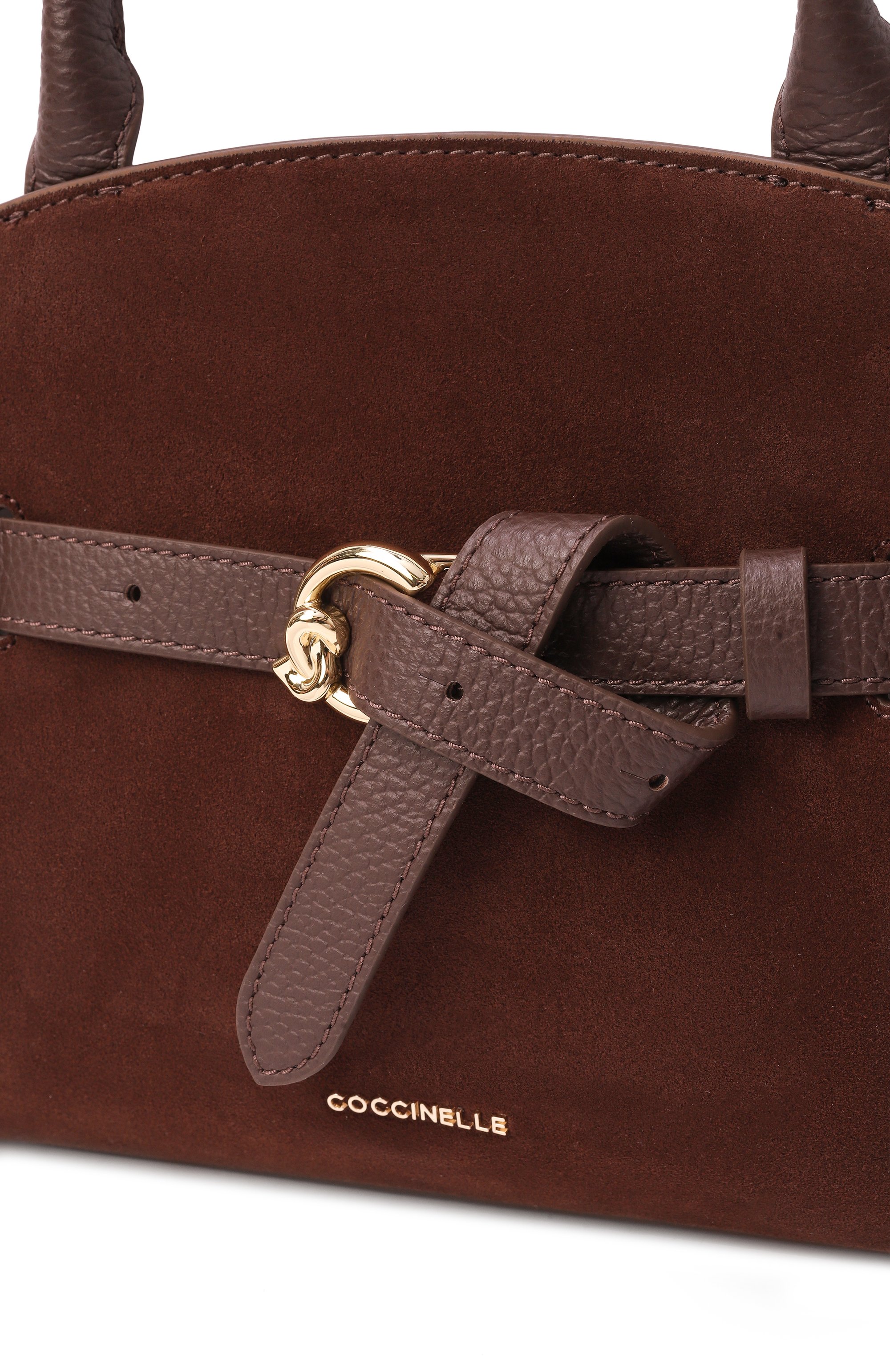 Сумка sabine small COCCINELLE темно-коричневого цвета по цене 45150 руб., арт. E1 TLB 18 02 01, фото 3 Сумка sabine small COCCINELLE, арт. E1 TLB 18 02 01, фото 3