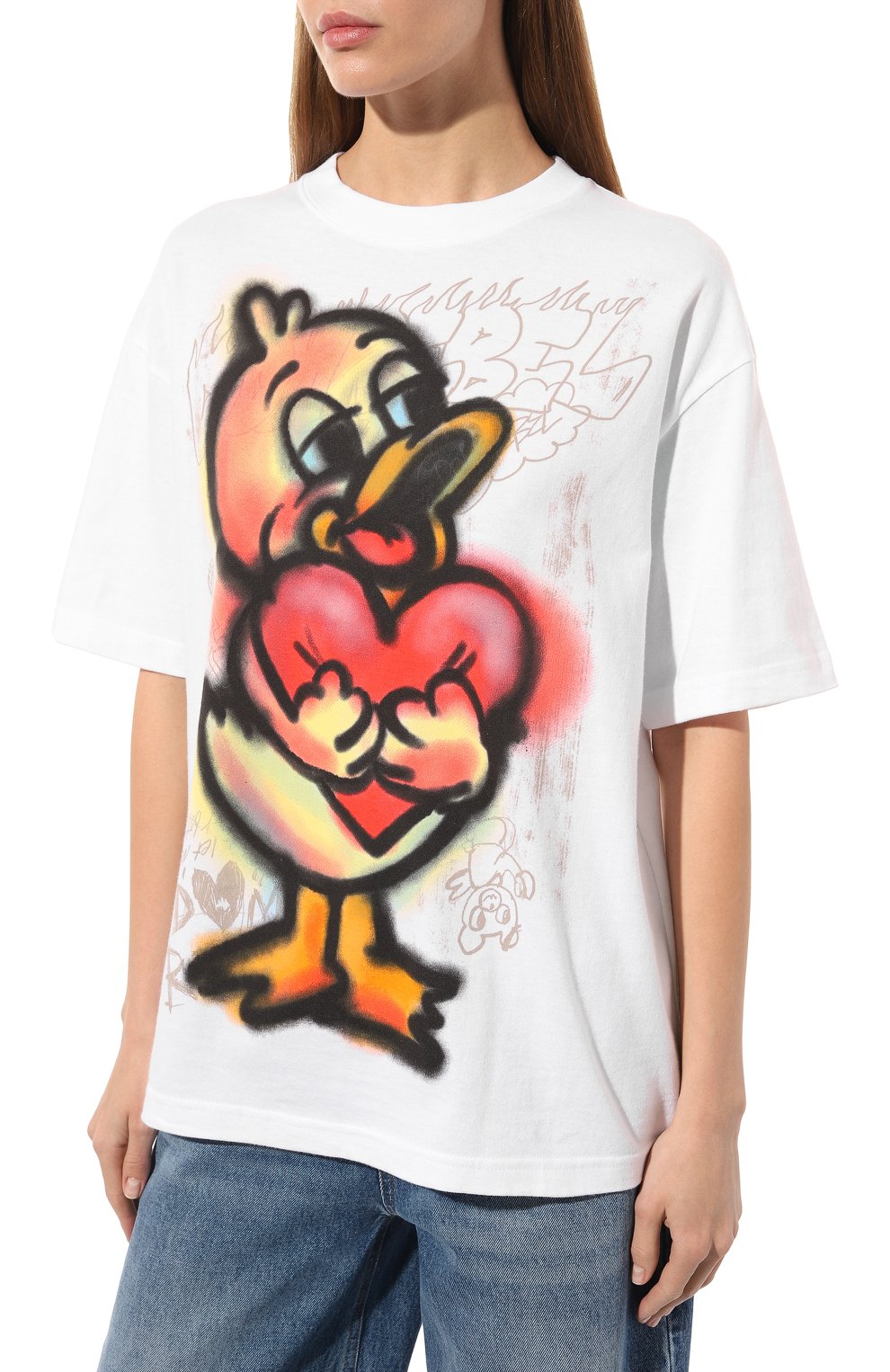 Хлопковая футболка DOMREBEL белого цвета по цене 15550 руб., арт. DARLING/T-SHIRT, фото 3 Хлопковая футболка DOMREBEL, арт. DARLING/T-SHIRT, фото 3