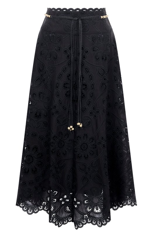 Хлопковая юбка Zimmermann 4248SSS251 Чёрный 4248SSS251