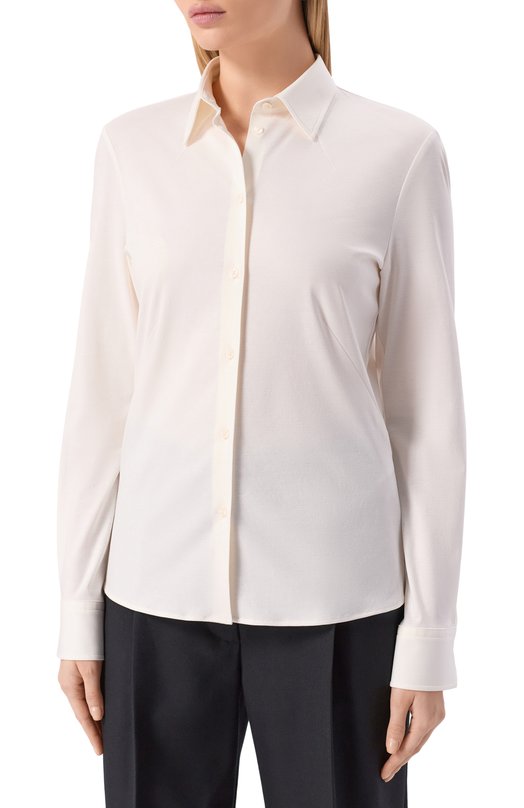 Хлопковая рубашка BOSS 50543691 Кремовый  50543691 Фото 3