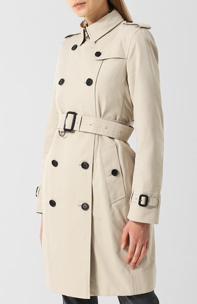 Хлопковый тренч kensington BURBERRY светло-серого цвета по цене 232500 руб., арт. 3913362, фото 3 Хлопковый тренч kensington BURBERRY, арт. 3913362, фото 3