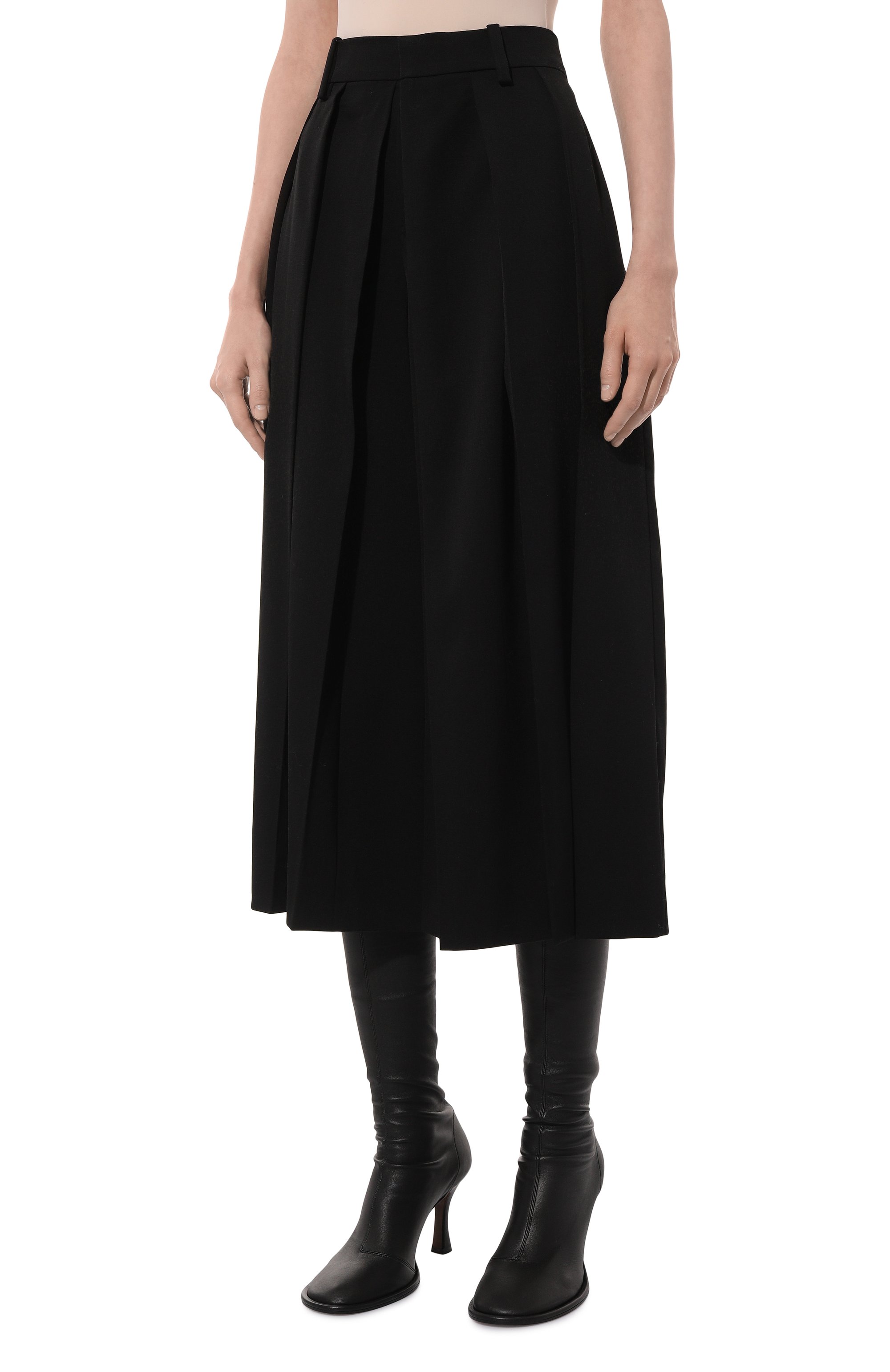 Шерстяные кюлоты GOOROO черного цвета по цене 84510 руб., арт. P015-3000-900-FW24/25, фото 3 Шерстяные кюлоты GOOROO, арт. P015-3000-900-FW24/25, фото 3