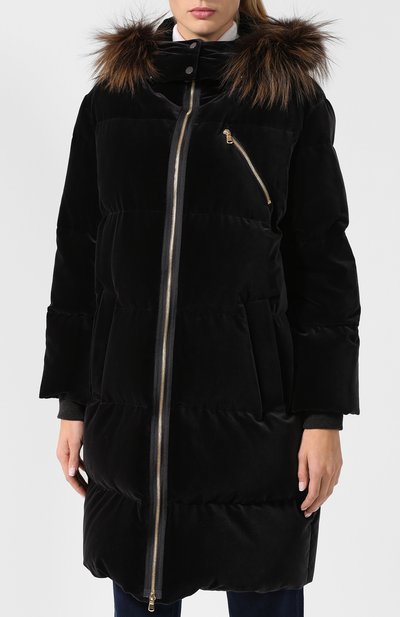 Хлопковый пуховик с меховой отделкой капюшона BRUNELLO CUCINELLI, арт. MA5939302, фото 3