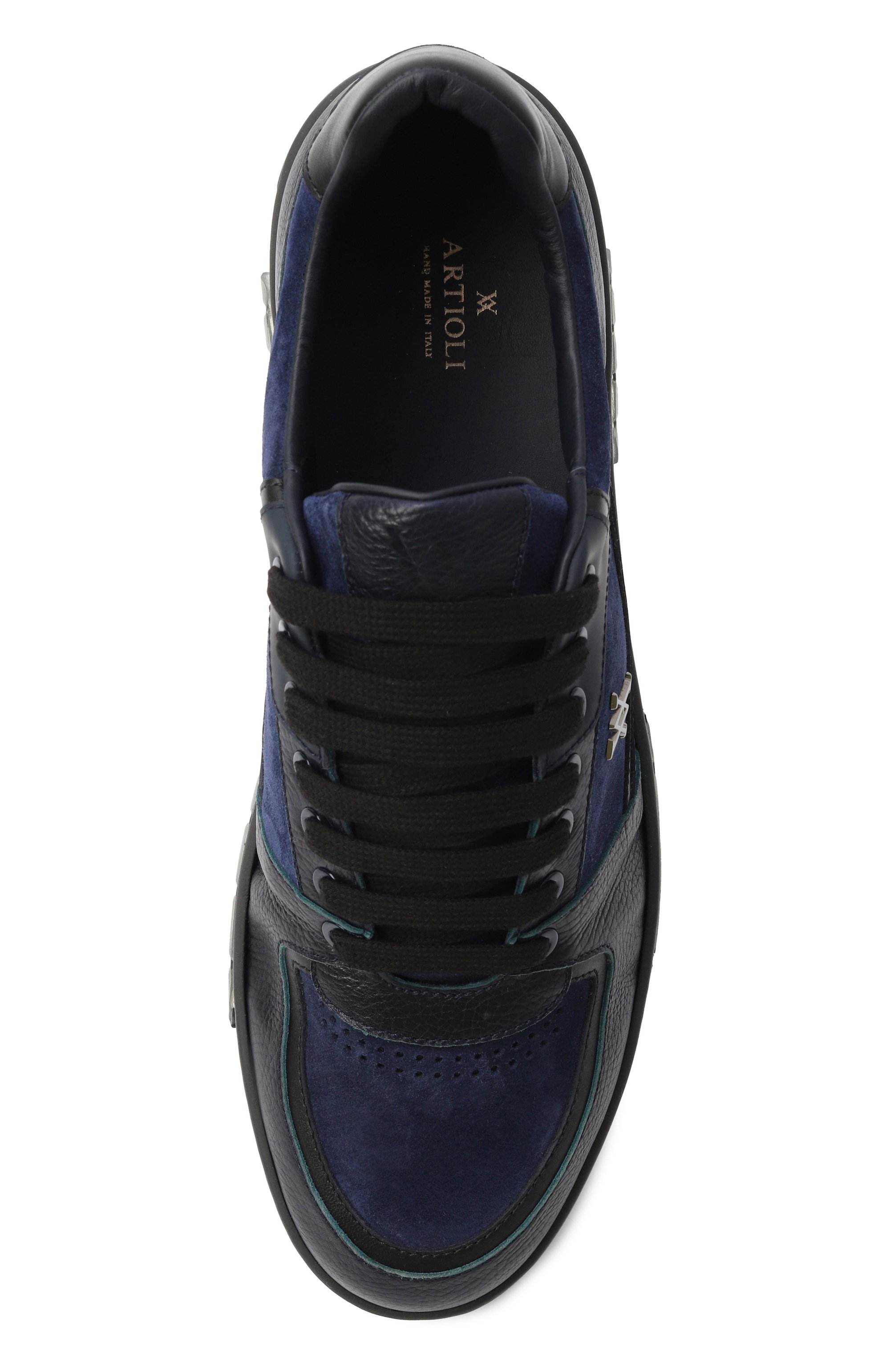 Кожаные кеды johan ARTIOLI темно-синего цвета по цене 135500 руб., арт. 0S722, фото 6 Кожаные кеды johan ARTIOLI, арт. 0S722, фото 6