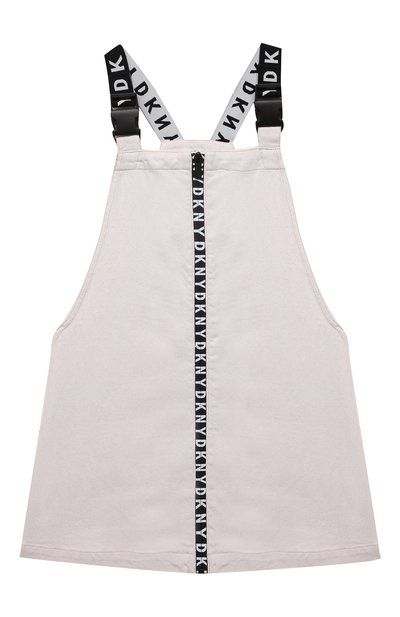 Хлопковый сарафан DKNY бежевого цвета по цене 12510 руб., арт. D32793, фото 1 Хлопковый сарафан DKNY, арт. D32793, фото 1