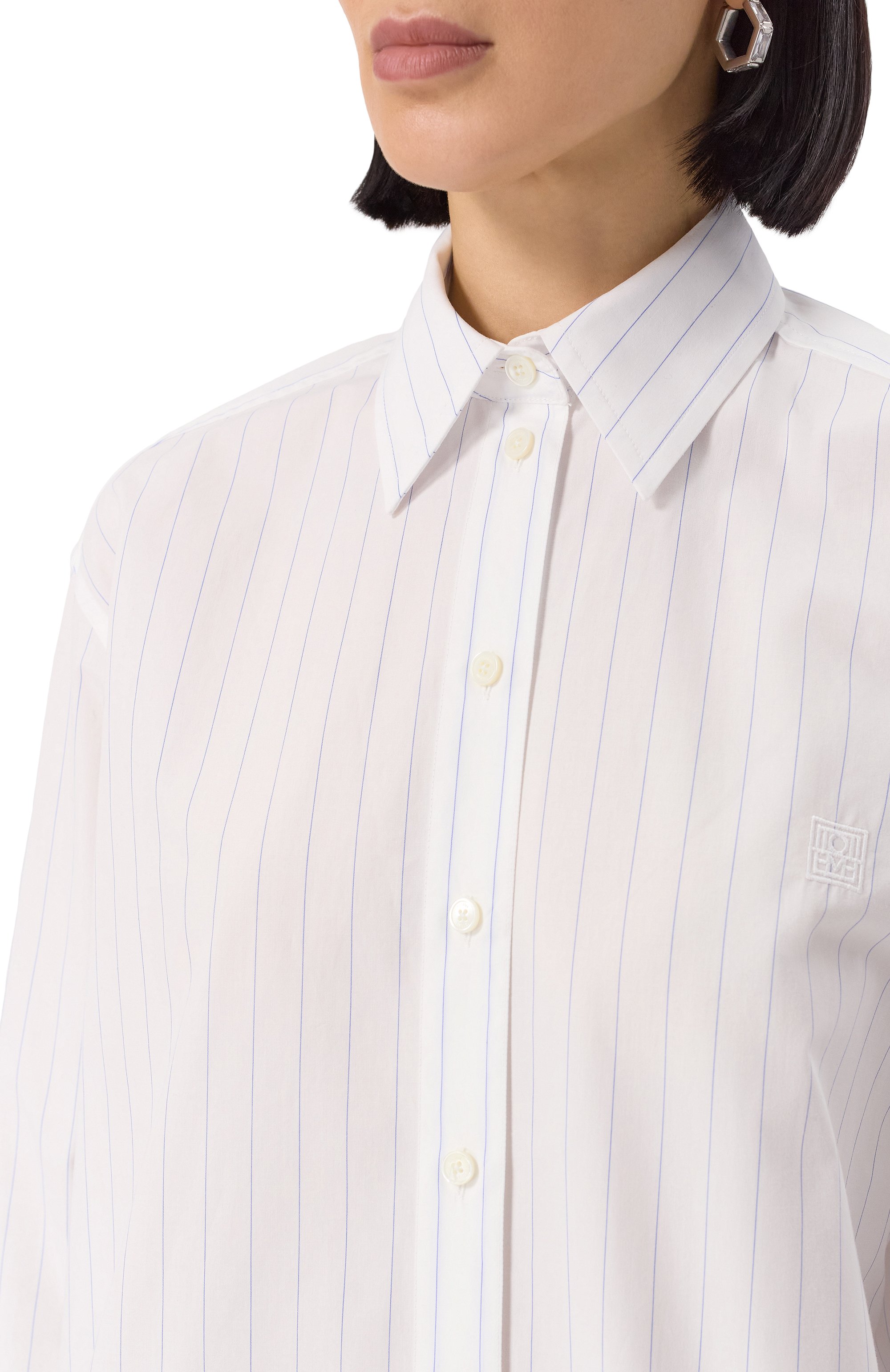 Хлопковая рубашка TOTEME, арт. 252-WRT0356-FB0076, фото 5