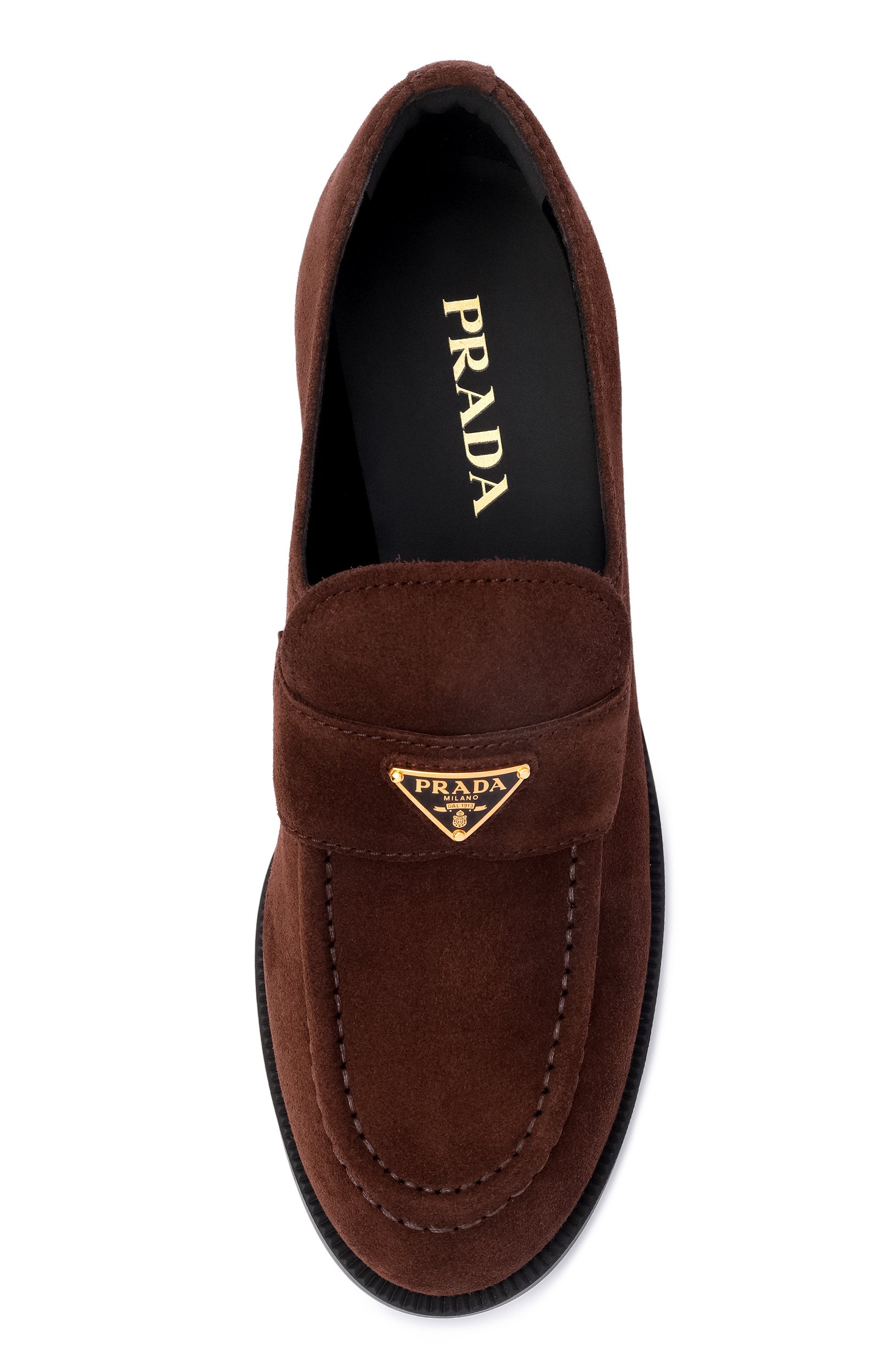Замшевые лоферы chocolate PRADA, арт. 1D329N/103, фото 6