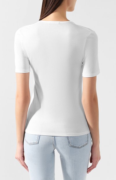 Футболка из хлопка и вискозы BALMAIN, арт. RF11412/J065, фото 4