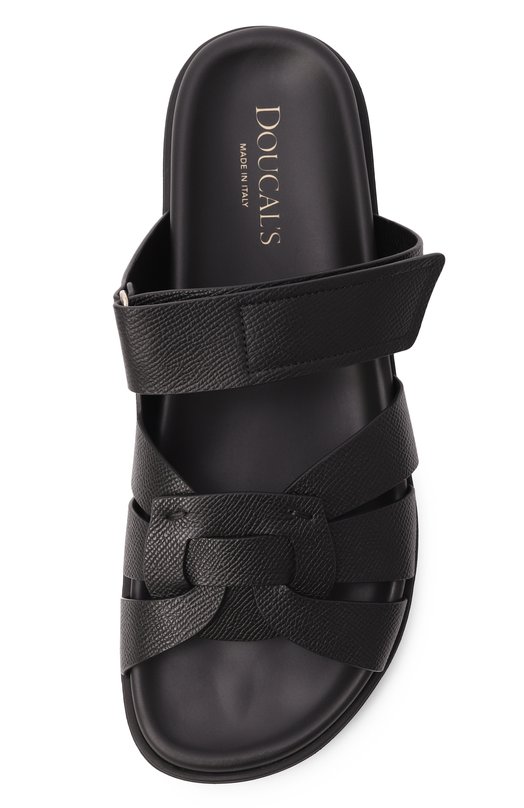 Кожаные шлепанцы Doucal's DD8890MATIUF273N Чёрный  DD8890MATIUF273N Фото 6