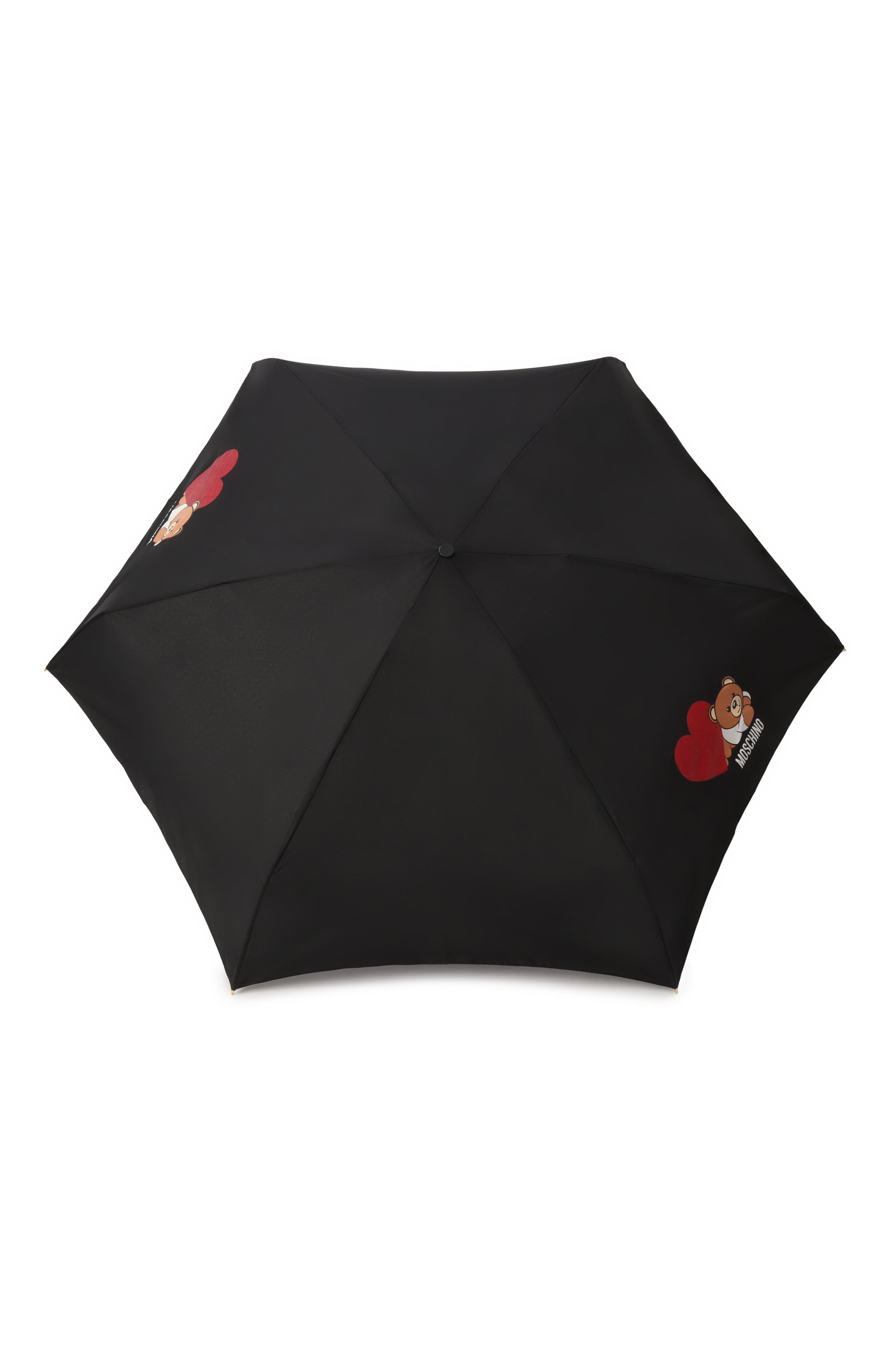 Складной зонт MOSCHINO черного цвета по цене 9655 руб., арт. 8188 SUPERMINI, фото 1 Складной зонт MOSCHINO, арт. 8188 SUPERMINI, фото 1