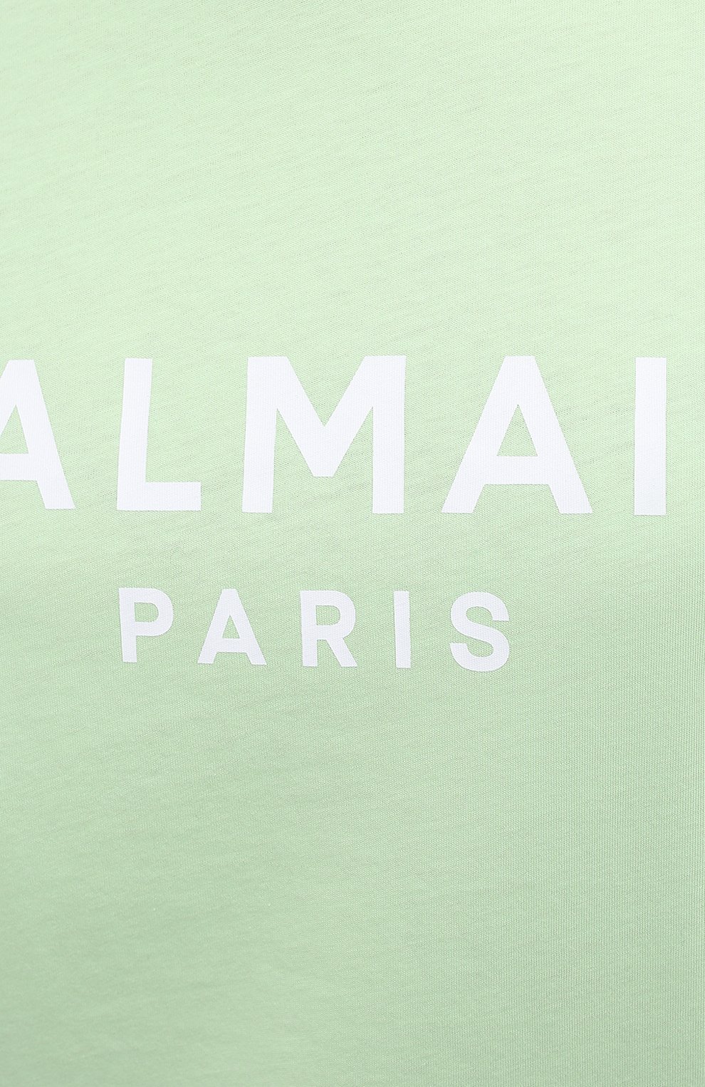 Хлопковая футболка BALMAIN светло-зеленого цвета по цене 29950 руб., арт. VF11350/B019, фото 5 Хлопковая футболка BALMAIN, арт. VF11350/B019, фото 5