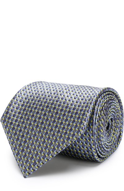 Мужской шелковый галстук с узором BRIONI, арт. 062I00/P7484