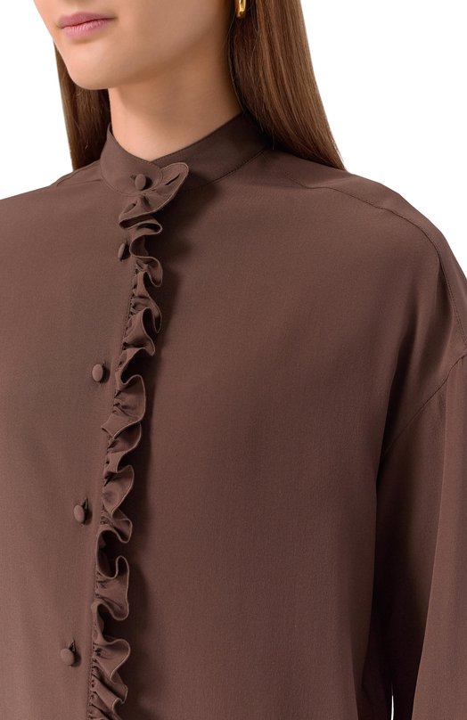 Шелковая блузка MVST M25.1PW.B001 Коричневый  M25.1PW.B001 Фото 5