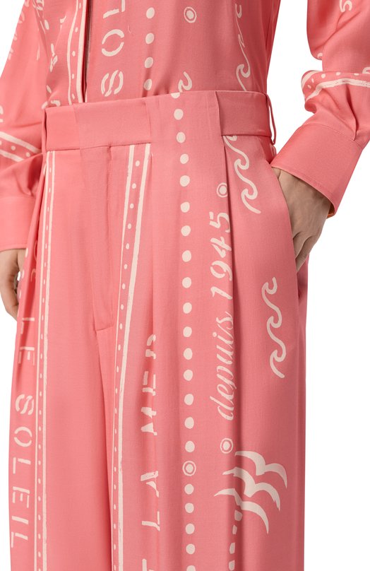 Брюки из вискозы Balmain GF0PN215/VI91 Розовый  GF0PN215/VI91 Фото 5