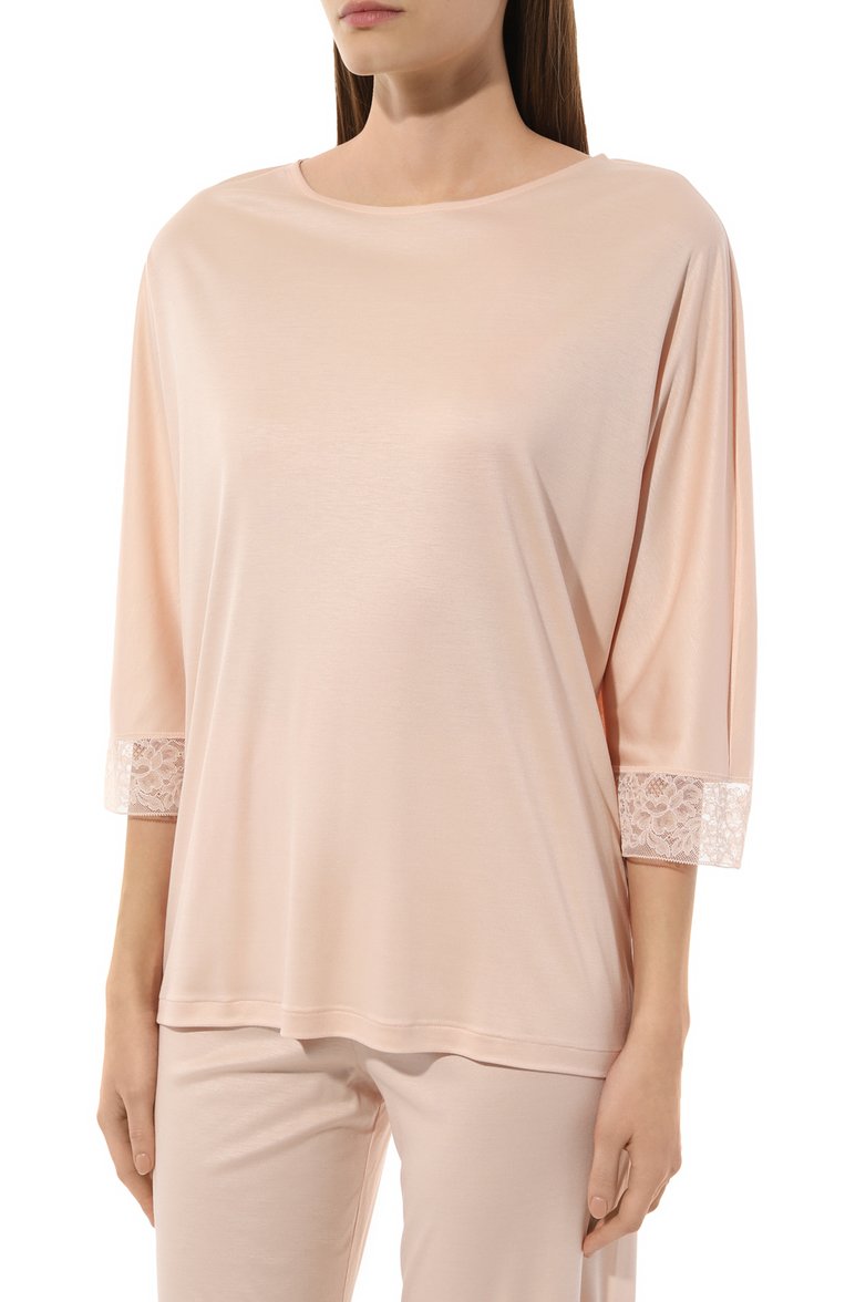 Женская пижама ZIMMERLI розового цвета, арт. 900-51003 | Фото 3 (Нос: Не проставлено; Материал внешний: Синтетический материал)