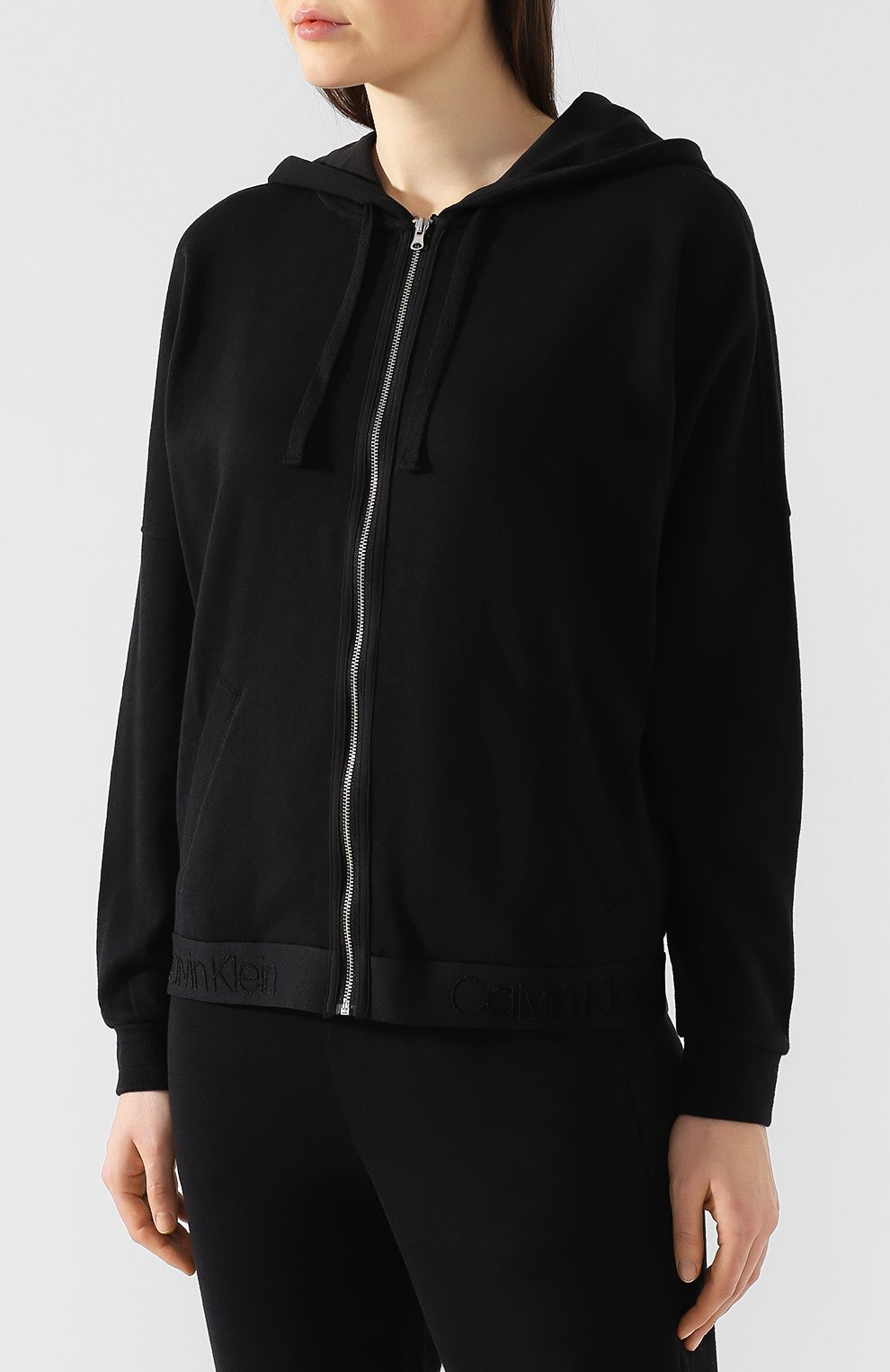 Хлопковый кардиган CALVIN KLEIN черного цвета по цене 8185 руб., арт. QS6149E, фото 3 Хлопковый кардиган CALVIN KLEIN, арт. QS6149E, фото 3
